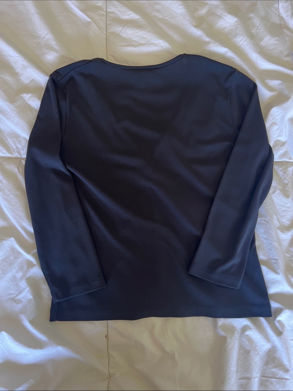 Ann Taylor Black Button-Down rayon Shirt - Picture 3 of 4